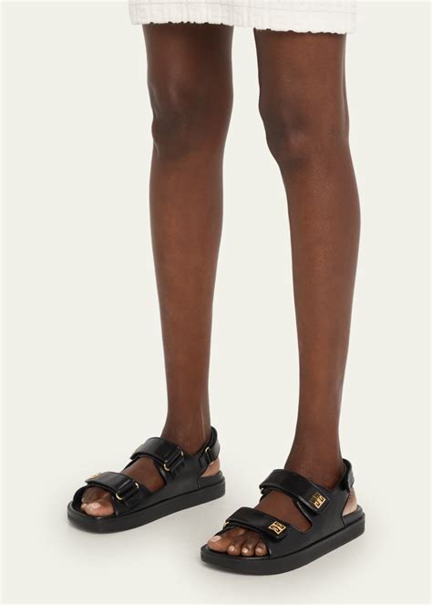 givenchy 4g flat leather sandals|givenchy marshmallow sandals.